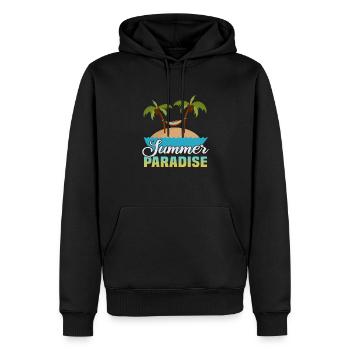 Strandurlaub am Meer Design Strandmotiv - Männer Premium Bio Hoodie - Schwarz - Vorne - Nico (187cm)