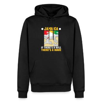 Jamaika Strandurlaub am Meer Design Strandmotiv - Männer Premium Bio Hoodie - Schwarz - Vorne - Nico (187cm)