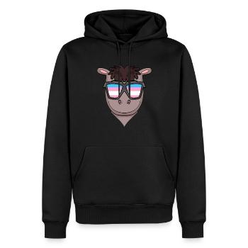 Transgender Transsexuell Pferd Geschenk - Männer Premium Bio Hoodie - Schwarz - Vorne - Nico (187cm)