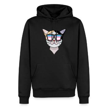 Transgender Transsexuell Japanese Bobtail Katze - Männer Premium Bio Hoodie - Schwarz - Vorne - Nico (187cm)