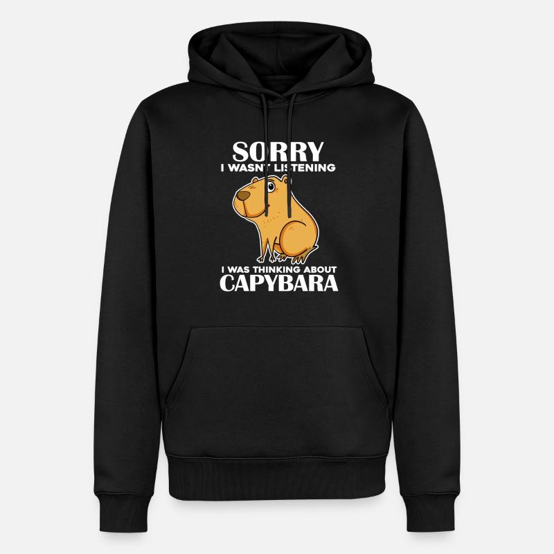 Capybara - Sweat à capuche Premium bio Homme - noir