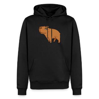 Capybara Wasserschwein - Sweat à capuche Premium bio Homme - noir - Devant - Nico (187cm)