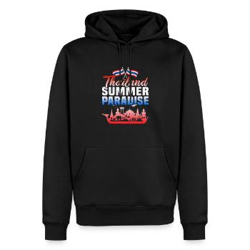 Thailand Strandurlaub am Meer Design Strandmotiv - Männer Premium Bio Hoodie - Schwarz - Vorne - Nico (187cm)