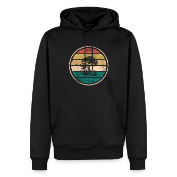 Champignon Champignons Amant Rétro Fungi Forest Idée cadeau - Sweat à capuche Premium bio Homme - noir - Devant - Nico (187cm)