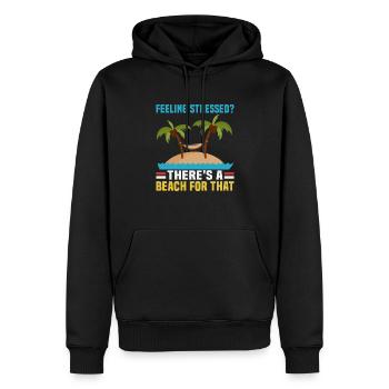 Strandurlaub am Meer Design Strandmotiv - Männer Premium Bio Hoodie - Schwarz - Vorne - Nico (187cm)