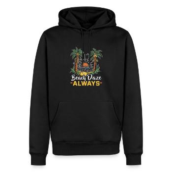 Strandurlaub am Meer Design Strandmotiv - Männer Premium Bio Hoodie - Schwarz - Vorne - Nico (187cm)