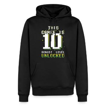 This Gamer Video Game Lover Gamer Age 10 - Männer Premium Bio Hoodie - Schwarz - Vorne - Nico (187cm)
