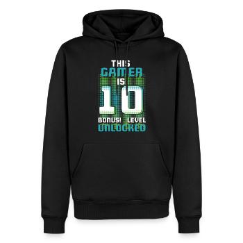 This Gamer Is Video Game Lover Gamer Age 10 - Männer Premium Bio Hoodie - Schwarz - Vorne - Nico (187cm)