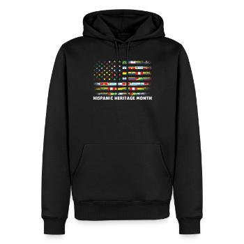 Spanish Flag Hispanic Heritage Month - Männer Premium Bio Hoodie - Schwarz - Vorne - Nico (187cm)