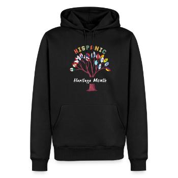 Tree Flags Leaf Hispanic Heritage Month - Männer Premium Bio Hoodie - Schwarz - Vorne - Nico (187cm)