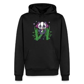 Gaming Panda Cute Playing Video Game Lover Gaming - Männer Premium Bio Hoodie - Schwarz - Vorne - Nico (187cm)