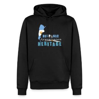 Argentinian Flags Hispanic Heritage Month - Männer Premium Bio Hoodie - Schwarz - Vorne - Nico (187cm)