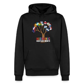 Tree Flags Hispanic Heritage Month - Männer Premium Bio Hoodie - Schwarz - Vorne - Nico (187cm)
