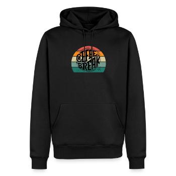 Coffee machine drink Cafe coffee bean coffee - Men’s Premium Organic Hoodie - black - Front - Nico (187cm)