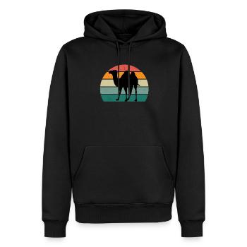 Kamele Trampeltier Wüste Arabien Dromedar Kamel - Männer Premium Bio Hoodie - Schwarz - Vorne - Nico (187cm)