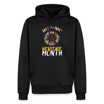 Sunflower Race Flags Hispanic Heritage Month - Männer Premium Bio Hoodie - Schwarz - Vorne - Nico (187cm)