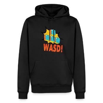 Keyboard Keys Computer Video Game Gamer Gaming - Men’s Premium Organic Hoodie - black - Front - Nico (187cm)