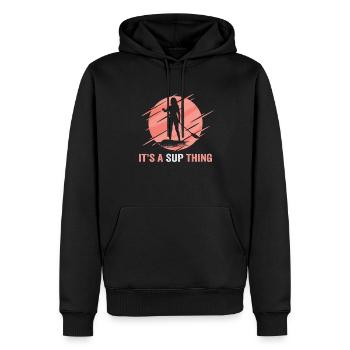 Sup Stand Up Paddle Design Sup Board Paddeln - Sweat à capuche Premium bio Homme - noir - Devant - Nico (187cm)