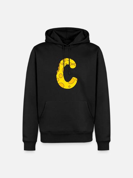 Buchstabe C - Männer Premium Bio Hoodie - Schwarz