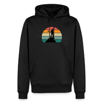 Kletterer Klettererin Bouldern Boulderin Klettern - Männer Premium Bio Hoodie - Schwarz - Vorne - Nico (187cm)