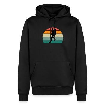 Kletterer Klettererin Bouldern Boulderin Klettern - Männer Premium Bio Hoodie - Schwarz - Vorne - Nico (187cm)