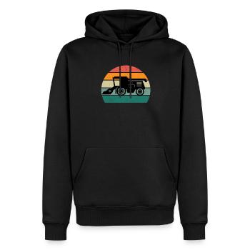 Farmer Farmer Tractor Stable Farm Animal Farmer - Men’s Premium Organic Hoodie - black - Front - Nico (187cm)