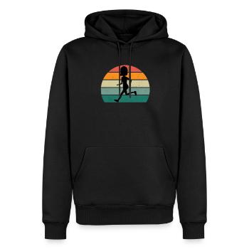 Rennen Läufer Läuferin Renner Rennerin Joggen - Männer Premium Bio Hoodie - Schwarz - Vorne - Nico (187cm)