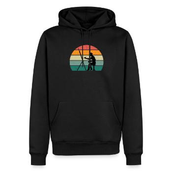 Maler Malerin Zeichnen Zeichner Zeichnerin Farbe - Männer Premium Bio Hoodie - Schwarz - Vorne - Nico (187cm)