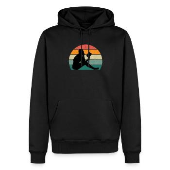 Leser Leserin Buch Bücher Bücherwurm Buch Lesen - Männer Premium Bio Hoodie - Schwarz - Vorne - Nico (187cm)