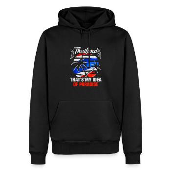 Thaïlande Beach Holiday by the Sea Design Beach Motif - Sweat à capuche Premium bio Homme - noir - Devant - Nico (187cm)