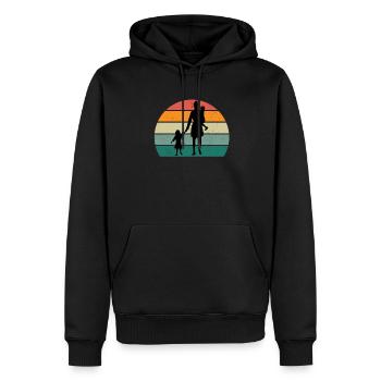 Maman Mère Nonna Nonni Maman Maman Maman - Sweat à capuche Premium bio Homme - noir - Devant - Nico (187cm)