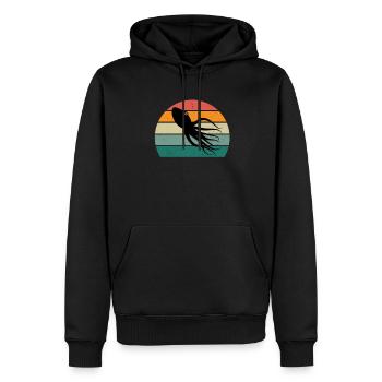 Sea Ocean Water Fish Fish Crab Crab Jellyfish - Men’s Premium Organic Hoodie - black - Front - Nico (187cm)