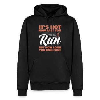 Skieurs de fond biathlon de fond - Sweat à capuche Premium bio Homme - noir - Devant - Nico (187cm)