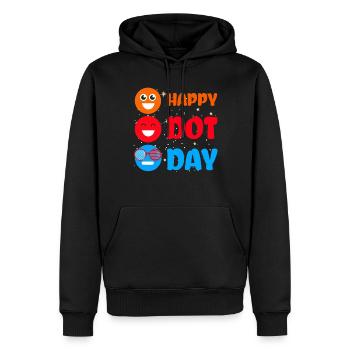 Cute Dot Pattern Colorful Smile Happy Dot Day - Männer Premium Bio Hoodie - Schwarz - Vorne - Nico (187cm)
