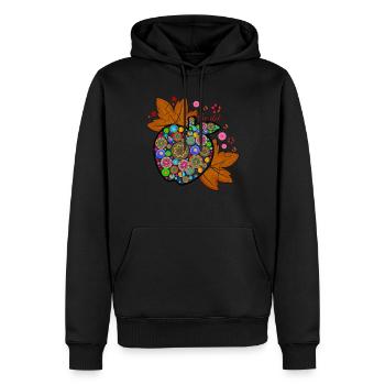 Apple Fruit Art Coloré Journée internationale des points - Sweat à capuche Premium bio Homme - noir - Devant - Nico (187cm)