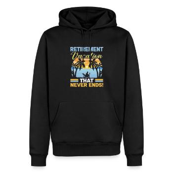 Pensionierung Geschenkidee Rente Arbeitskollege - Männer Premium Bio Hoodie - Schwarz - Vorne - Nico (187cm)