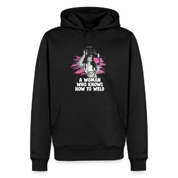 Conception de spruch de soudeur pour les métallurgistes - Sweat à capuche Premium bio Homme - noir - Devant - Nico (187cm)