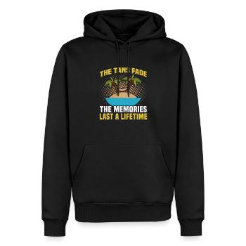 Strandurlaub am Meer Design Strandmotiv - Männer Premium Bio Hoodie - Schwarz - Vorne - Nico (187cm)