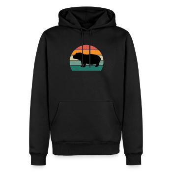 Nilpferd Nil Flusspferd Flusspferde Zwergnilpferd - Männer Premium Bio Hoodie - Schwarz - Vorne - Nico (187cm)