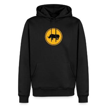 Nashörner dickes Einhorn Afrika Tier Nashorn - Männer Premium Bio Hoodie - Schwarz - Vorne - Nico (187cm)