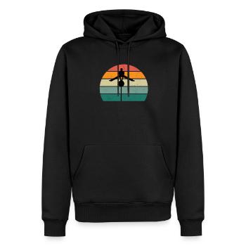 Parkour Runner Parkour Runner Obstacle Ninja - Men’s Premium Organic Hoodie - black - Front - Nico (187cm)