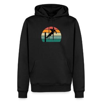 Parkour Runner Parkour Runner Obstacle Ninja - Men’s Premium Organic Hoodie - black - Front - Nico (187cm)