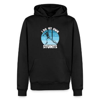 Skieurs de fond biathlon de fond - Sweat à capuche Premium bio Homme - noir - Devant - Nico (187cm)