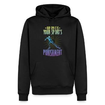 Skieurs de fond biathlon de fond - Sweat à capuche Premium bio Homme - noir - Devant - Nico (187cm)