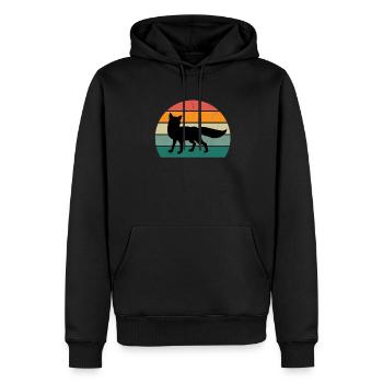 Polarfuchs weißer Fuchs weiße Füchse Polar Kalt - Männer Premium Bio Hoodie - Schwarz - Vorne - Nico (187cm)