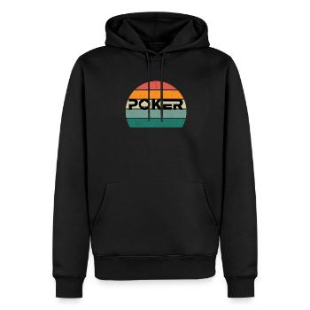 Pokerspieler Glück Strategie Texas Hold'em Poker - Männer Premium Bio Hoodie - Schwarz - Vorne - Nico (187cm)
