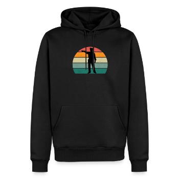 policier policière ordonnance agent des forces de l'ordre police - Sweat à capuche Premium bio Homme - noir - Devant - Nico (187cm)
