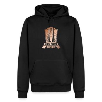 Running Marathon Runner Running - Sweat à capuche Premium bio Homme - noir - Devant - Nico (187cm)