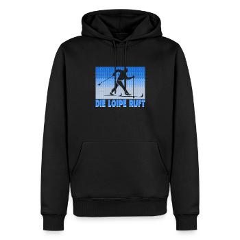 Langläufer Biathlon Skilangläufer - Männer Premium Bio Hoodie - Schwarz - Vorne - Nico (187cm)