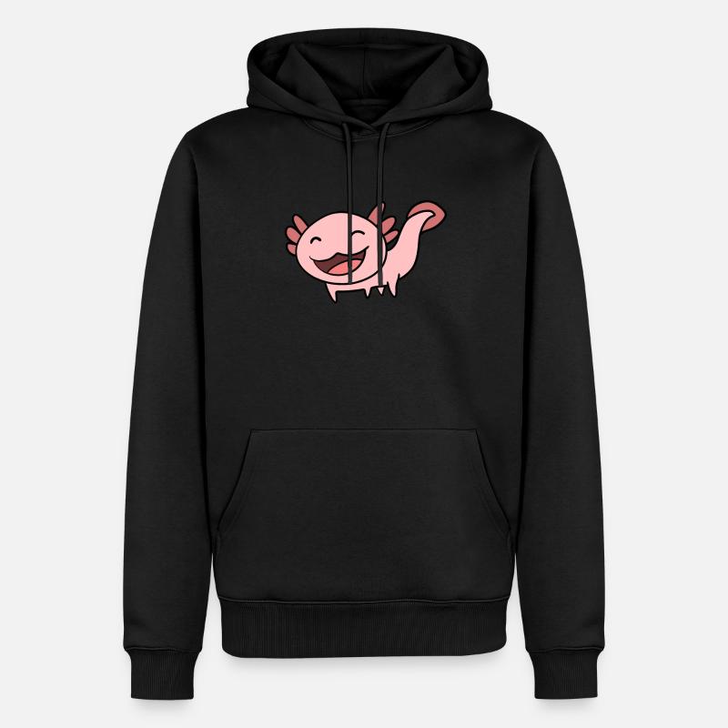 Axolotl Rose Doux - Sweat à capuche Premium bio Homme - noir